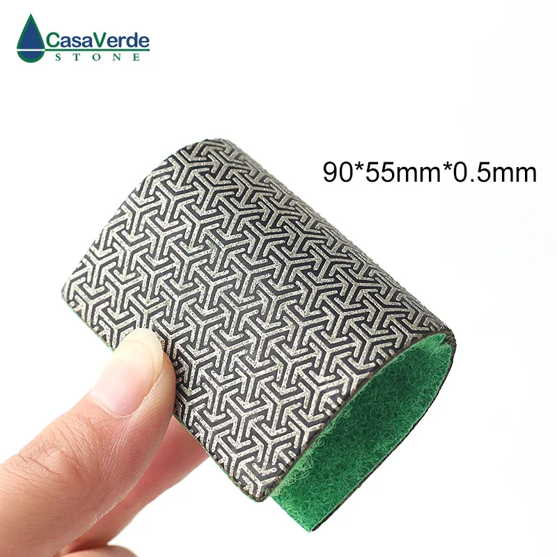 Electroplated 90* 55mm hand polishing pads for stone diamond abrasive pads