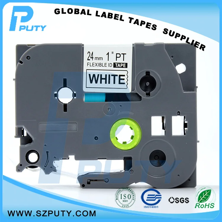 Совместимость 18 мм TZe-FX241 TZ-FX241 и 24 мм TZe-FX251 TZ-FX251 черный на White label ленты для Ptouch принтер этикеток