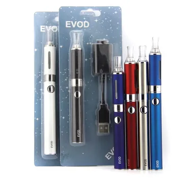 

e cigarettes evod blister kit 1100mah evod battery with replaceable coil atomizer electronic cigarette ego evod vape kit