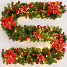 1х Рождественская гирлянда Рождественская елка звезды висячие круглые венки орнамент для украшения дома Товары для домашнего сада