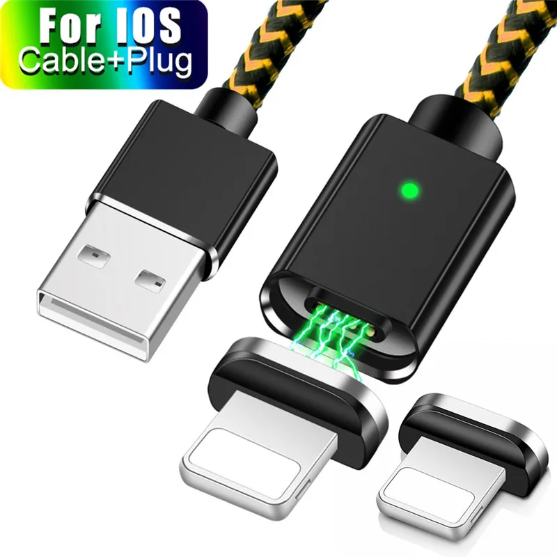 Магнитный usb-кабель Олаф для Iphone 8, 7, 6 Plus, 5S, Se, X, 9 plus, Xs, IPad, кабели для быстрой зарядки, зарядное устройство для мобильного телефона, шнур для передачи данных - Цвет: Yellow IOS Cable