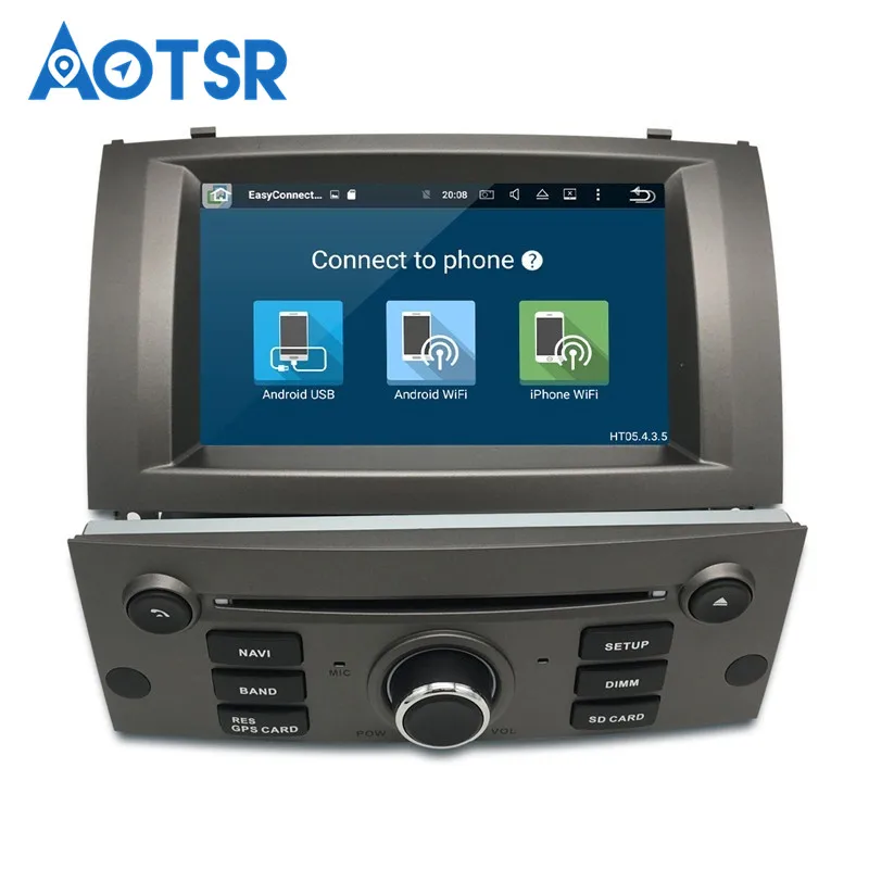 Cheap Germany Stock newest Android 8.1 Car DVD 1 Din Auto Radio For PEUGEOT 407 2004-2010 7" IPS Stereo GPS Navigation tape recorder 19