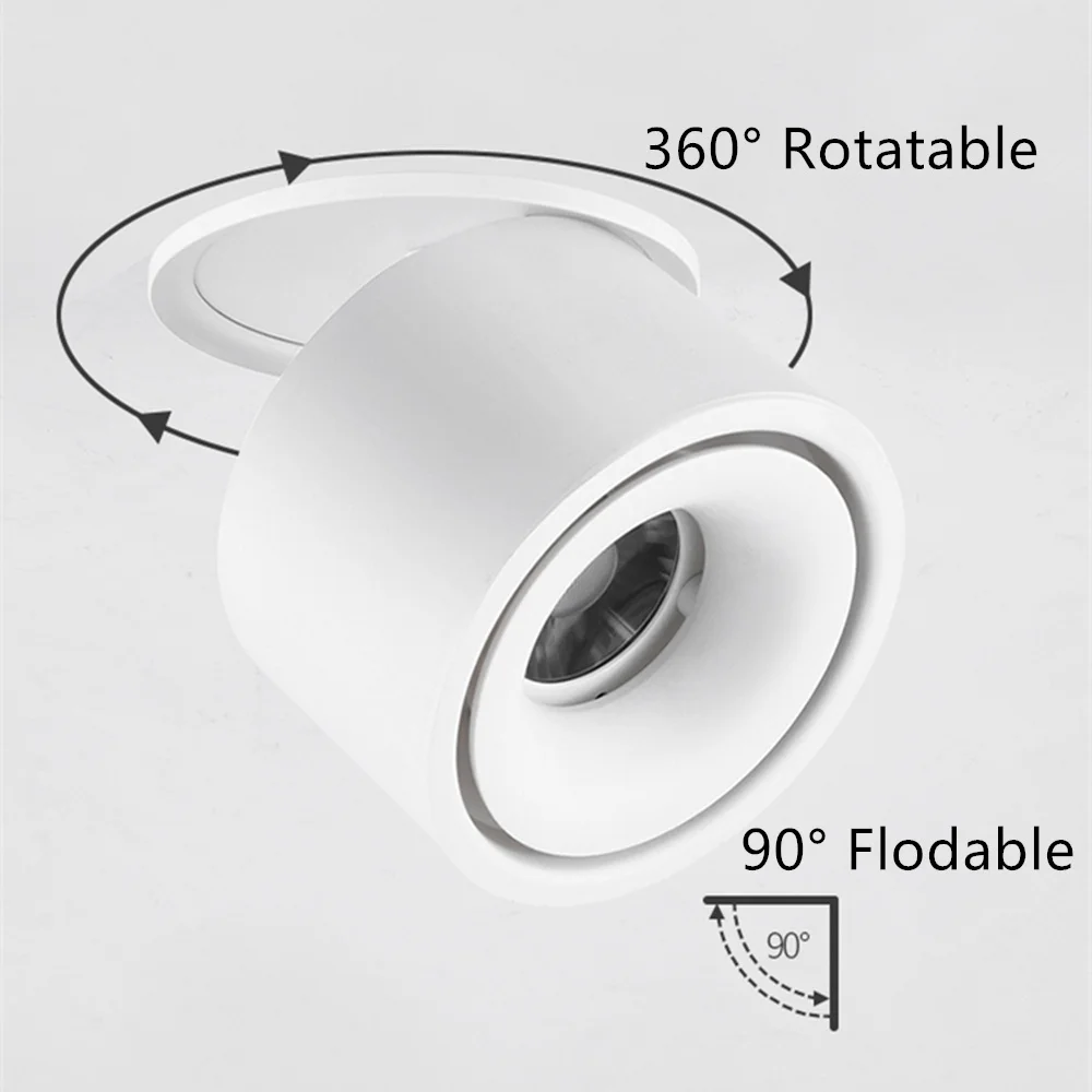  LED Recessed Ceiling Spotlights 3W 7W 10W 15W Ceiling Lamp Indoor Lighting Foldable and 360 degree  - 32970676381