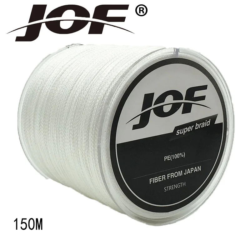 JOF 150 м 10 цветов PE плетеная 4 нити рыболовная леска 8 100 фунтов проволока Fly Ice Carp
