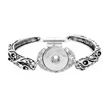 5 шт. 18 мм корень Кнопка цветы резной браслет Магнит пряжка браслет на защелке с регулировкой длины 18 мм кнопки пуговицы оптом