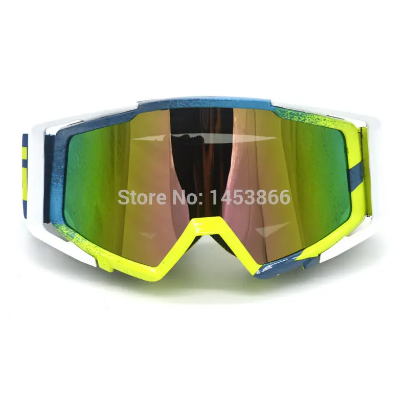 Очки для мотокросса, защита от солнца, очки для мотокросса, гибкие очки, Тонированные УФ очки, очки для мотоциклистов, очки для катания на лыжах, винтажные Ретро очки - Цвет: Frame and Color len