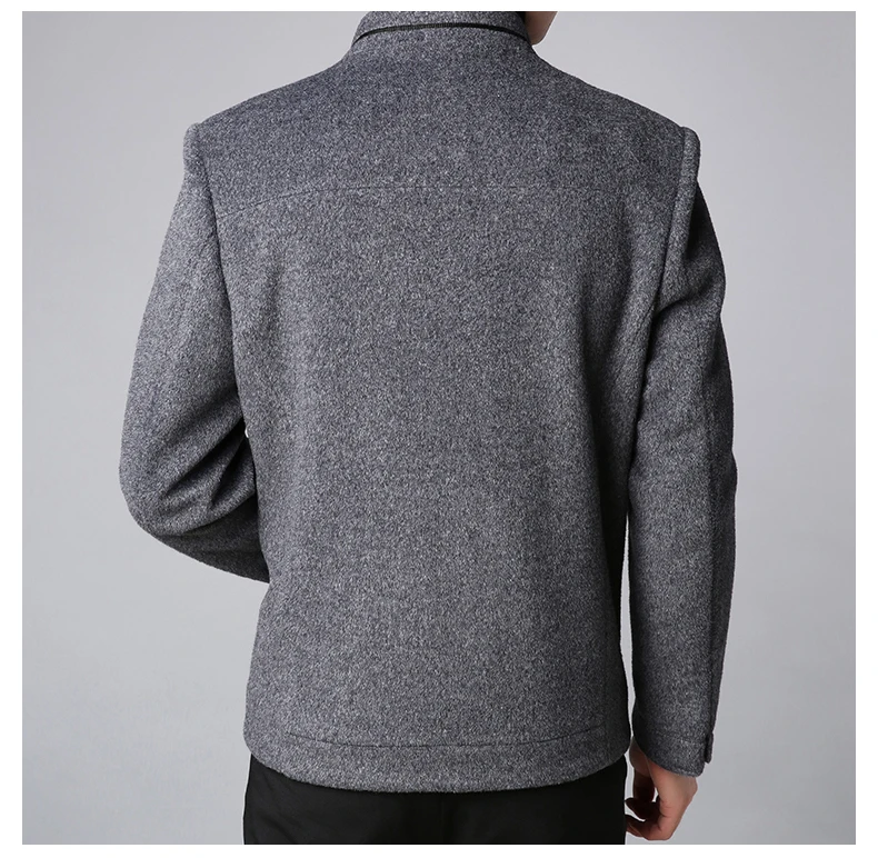 Зимнее Новое модное Брендовое пальто для мужчин, приталенное плотное шерстяное пальто, теплые куртки, шерстяное пальто, дизайнерская повседневная мужская одежда
