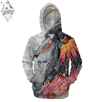 

Warrioori2 By Scandy Girl Art 3D Printing Zipper Hoodies Men Lion Jacket 3d Sweatshirts Lion Streetwear Pullovers Brand Hoodies