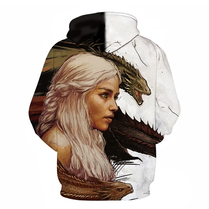 New Movie Game of thrones Hoodie Men Women All characters Cosplay 3d Sweatshirts Hoodies Casual Men Streetwear Pullover 6XL