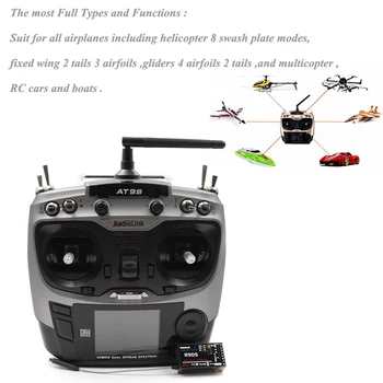 

Radiolink AT9S PRO 2.4G 12CH System Transmitter with R9DS Receiver AT9 Remote Control update vision for RC quadcopter Helicopter