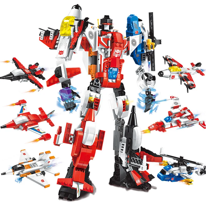 Обучающий робот-трансформер Mars Creator God of War Fight, Обучающие строительные блоки, игрушки для детей 6 лет, подарок Diy
