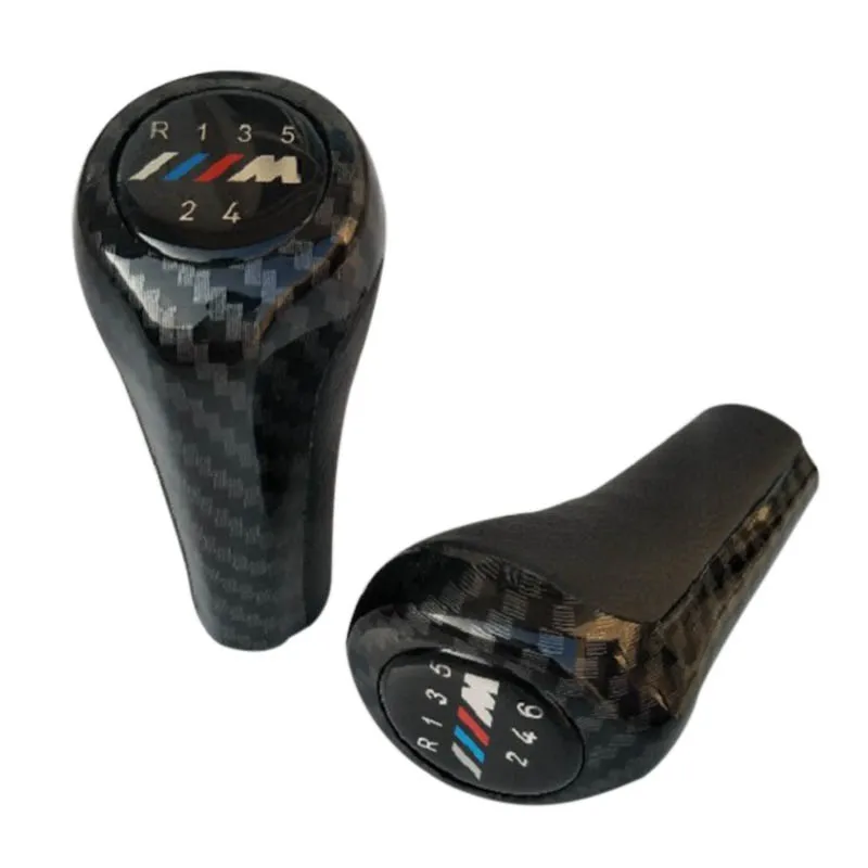 Carbon Fiber Car Gear Shift Knob With M Logo For BMW 1 3 5 6 Series E30 ...