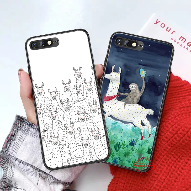 Силиконовый чехол с ламой альпаками для Huawei Mate 10 Pro 20 30 Lite Nova 2i 3 3i 4 Y5 Y6 3018 Y7 Prime