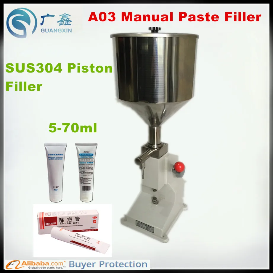 A03 Manual Filling Machine for production of cream & shampoo & cosmetic
