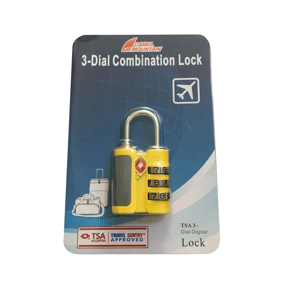 TSA 3 Dial Combination Luggage Locks Digit Plastic Alloy Password