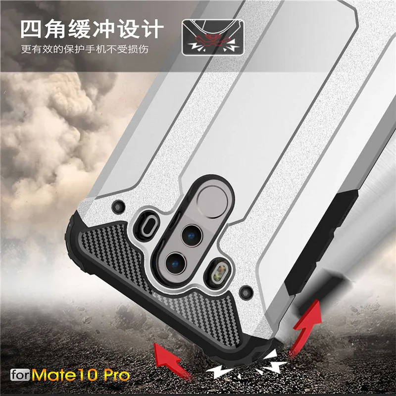 Для huawei mate 8 9 10 20 Pro гибридный жесткий защитный чехол для P10 P20 P30 Lite Pro P20 Plus Жесткий ПК противоударный силиконовый двойной чехол