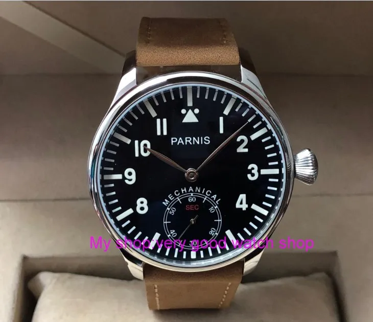 44 مللي متر PARNIS الطيار الآسيوية 6498 الميكانيكية اليد الرياح حركة ساعات آلية الأسود الهاتفي الرجال الساعات بالجملة PA75-8 44 مللي متر PARNIS الطيار الآسيوية 6498 الميكانيكية اليد الرياح حركة ساعات آلية الأسود الهاتفي الرجال الساعات بالجملة PA75-8