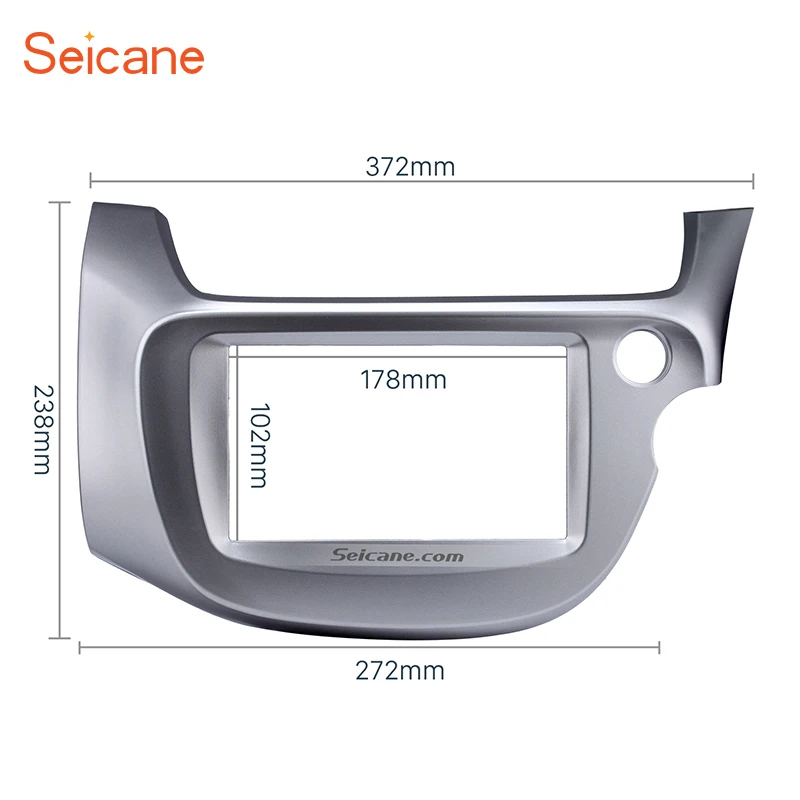 

Seicane 178*102mm Silver 2Din Car Radio Stereo Fascia Frame Refit Dashboard For Honda Fit(RHD) 2008 2009 2010 2012 2013