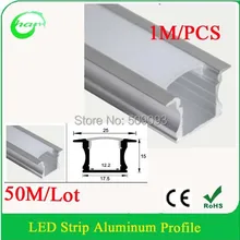 Встраиваемый светодиодный Алюминий профиль для светодиодный полосы и жесткие панели для пола Встраиваемая светодиодная мебельная подсветка бар