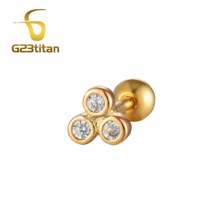 Серьги с кристаллом из циркона 16G Медицинская сталь Хрящ Уха Пирсинг для пупка Штанга пирсинг уха верхняя Лабрет, украшения для пирсинга