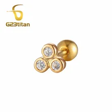 Серьги с кристаллом из циркона 16G Медицинская сталь Хрящ Уха Пирсинг для пупка Штанга пирсинг уха верхняя Лабрет, украшения для пирсинга