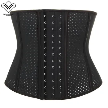 

Wechery Latex Waist Trainer Corset Belly Slimming Underwear Belt Body Shaper Modeling Strap Steel Bone Waist Cincher Breathable
