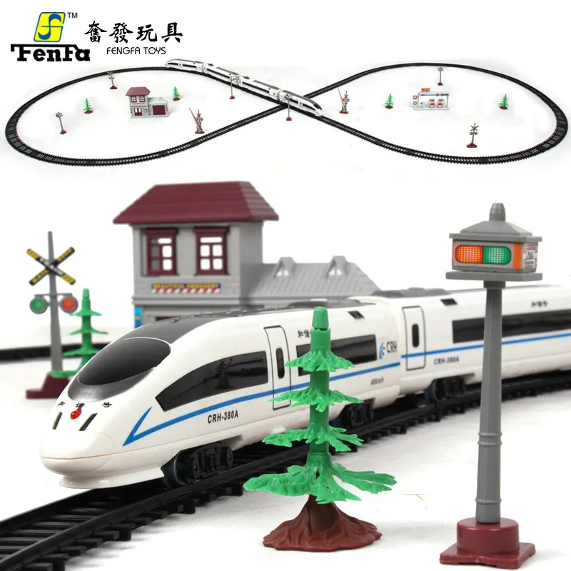 Harmony Express Rail электрическая имитация большого размера детской игрушечной модели железной дороги игрушечный набор высокоскоростная железная дорога гармоничный поезд