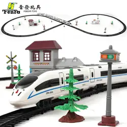 Harmony Express Rail электрическая симуляция большого размера детская игрушка модель игрушечная железная дорога набор скоростной железной дороги