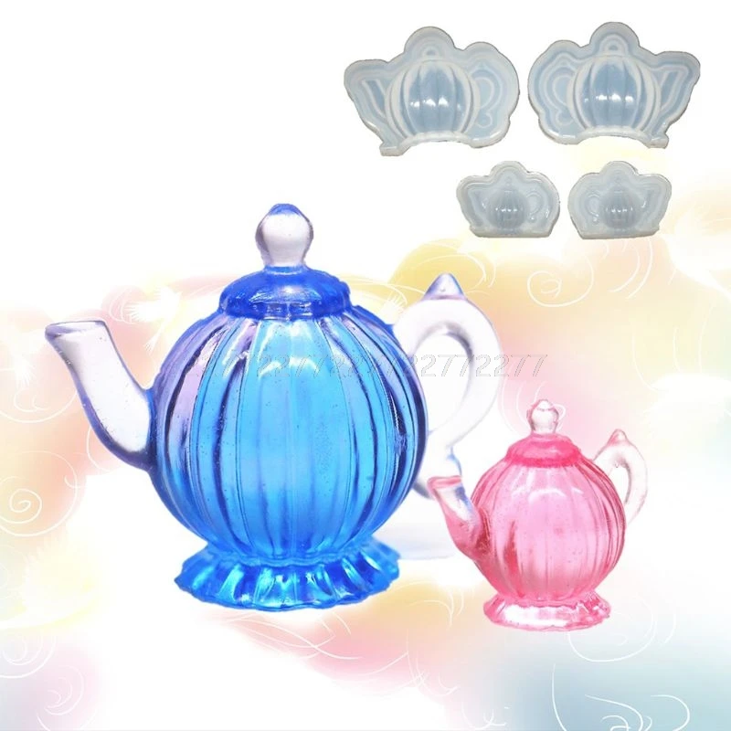 

2 Pcs/Set Silicone Mold Geometric DIY Jewelry Making Tools Epoxy Resin Crafts Solid 3D Pot Pendant Cake Decoration My16 19