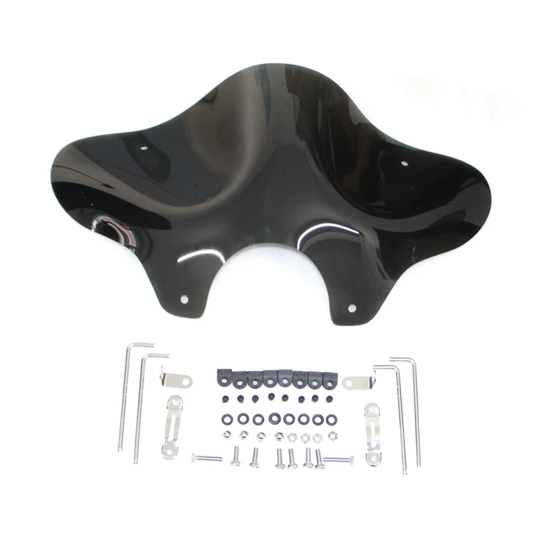 

New Arrival Motorcycle High Quality ABS Smoke Windshield Windscreen Mounting Universal For Harley Cruiser Chopper Touring Custom