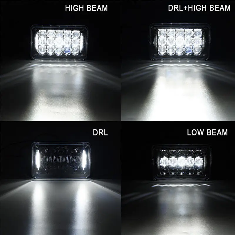 Wholesale Led Headlight Sealed Beam 4X6 Inch Rectangle Led Headlight For Truck Jeep Cherokee Xj (9)