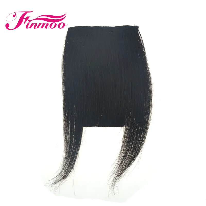 

Human Hair Peruvian Remy Hair Bangs Fringe Clip Front Hair Natural Color Straight