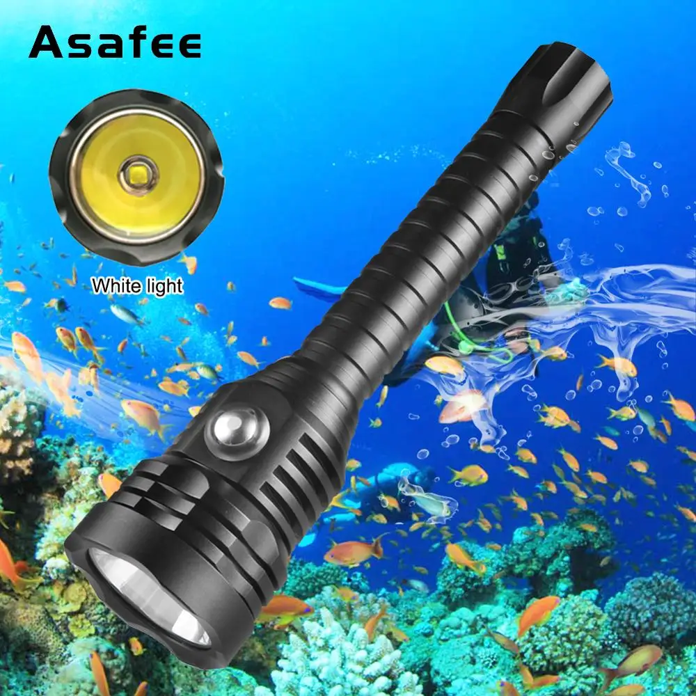 

A27 XHP70.2 LED Diving Flashlight Tactical 18650 26650 Torch White Light 4000 Lumen Underwater 100M Waterproof XHP70 dive lamp