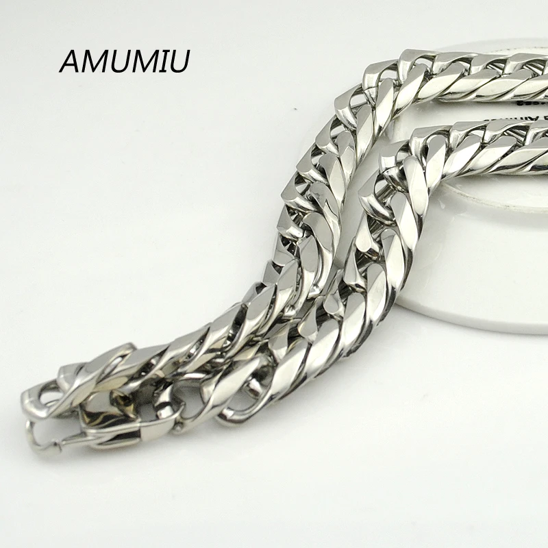 Мужские ожерелья AMUMIU модные ювелирные изделия шириной 40 70 см * 17 мм из нержавеющей