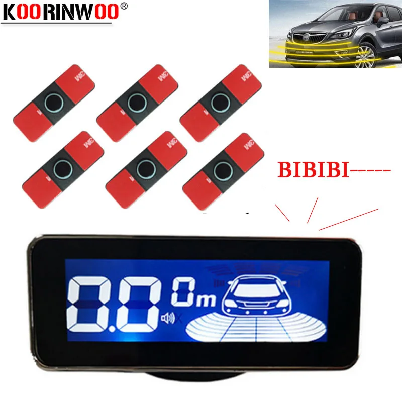 Оригинальный парктроник Koorinwoo ЖК-монитор парковочные датчики 6 радаров
