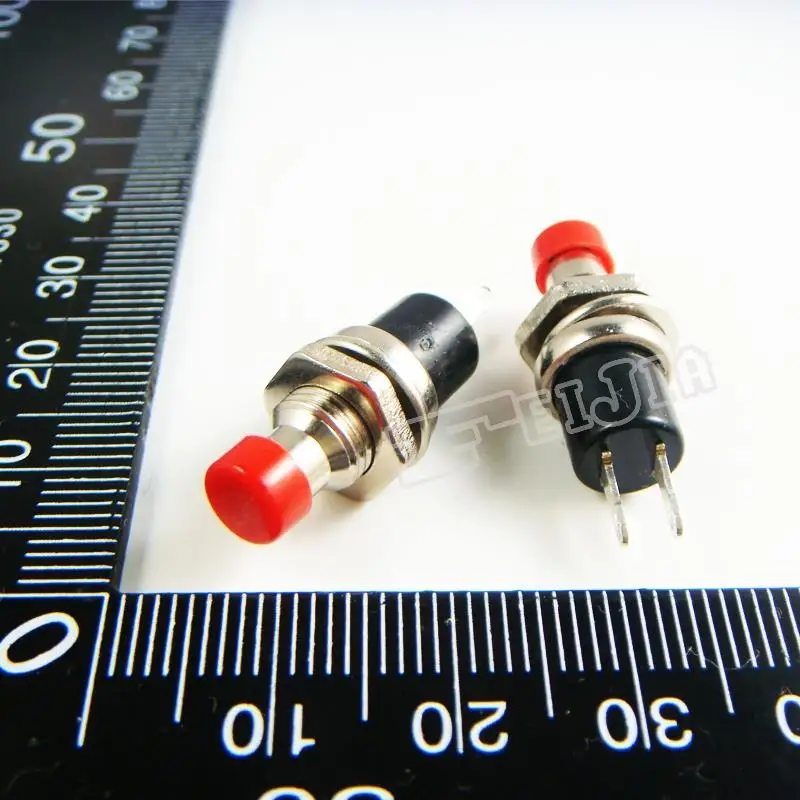 

PBS-110 Button color Red 0.5A/250VAC OFF-ON 2Pin Non Self-locking Push Button Switch (Self reset switch) 20Pcs/lot