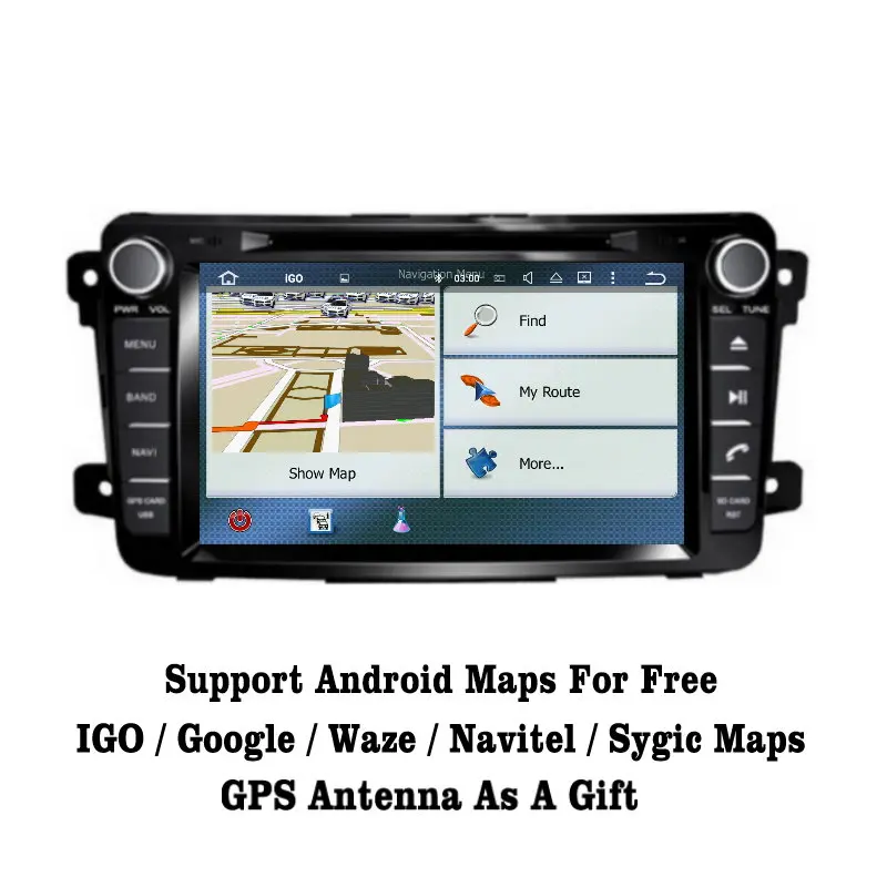Perfect Liislee Android 7.1 2G RAM For Mazda CX-9 2007~2015 Car Radio Audio Video Multimedia DVD Player WIFI DVR GPS Navi Navigation 3