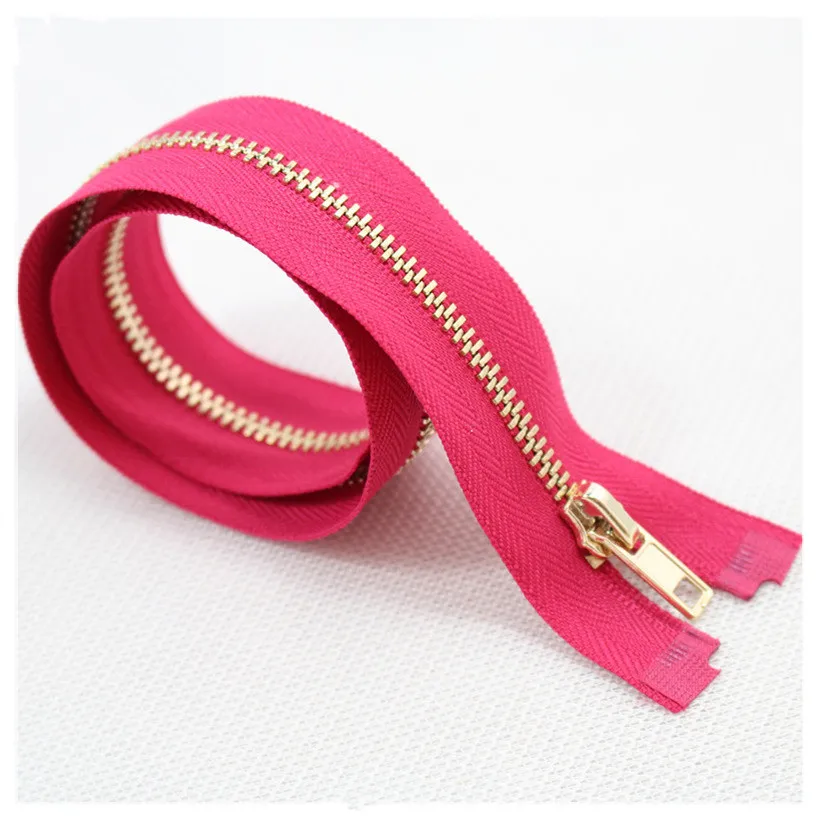 High quality 39cm 3 5pcs/lot pink Metal Zipper for Sewing zip Garment
