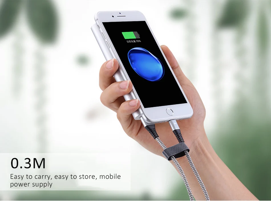 NOHON LED Charging&Sync Data Line 8 Pin Mobile Phone Cable For iphone 10 X 8 7 Plus For iPad Mini 2.4A Lighting Charge Cables 1M (16)