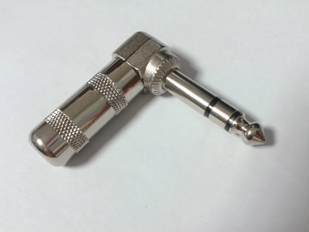 20pcs 6.35 mm (1/4") Stereo Male Right Angle TRS Audio Plug adapter