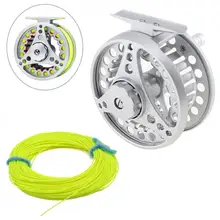1:1 катушка для ловли нахлыстом из алюминиевого сплава 7/8 большая катушка для подледной рыбалки+ 100 футов 30,5 м леска для ловли нахлыстом