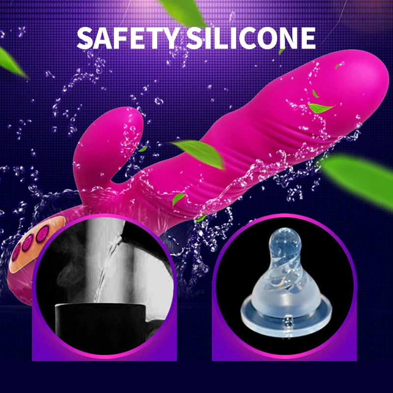 G Spot двойная вибрация и вращение кролик вибратор секс игрушки для женщин