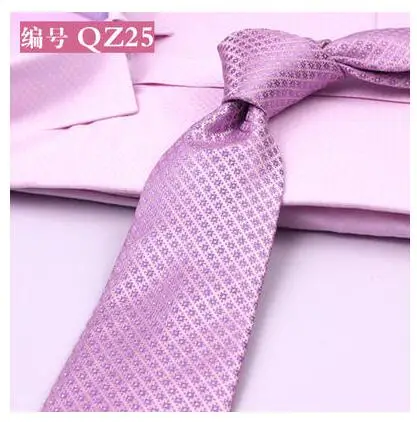 Новые высококачественные свадебные галстуки для мужчин, галстуки для досуга 8 см, чистый цвет, фиолетовый галстук, галстук - Цвет: Золотой