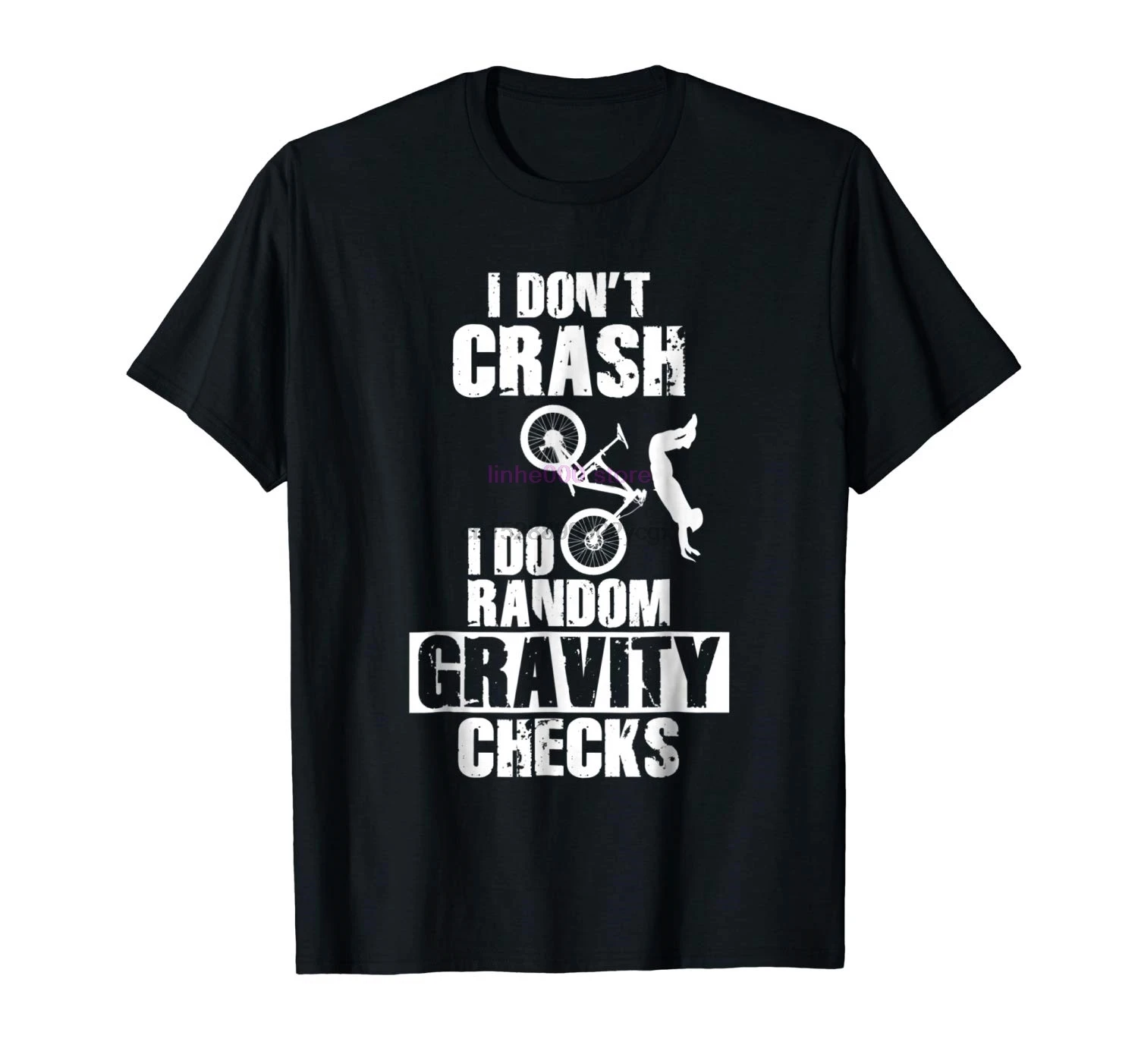 

GILDAN brand men shirt Crash Random Gravity Checks Mountain Bike MTB T Shirts