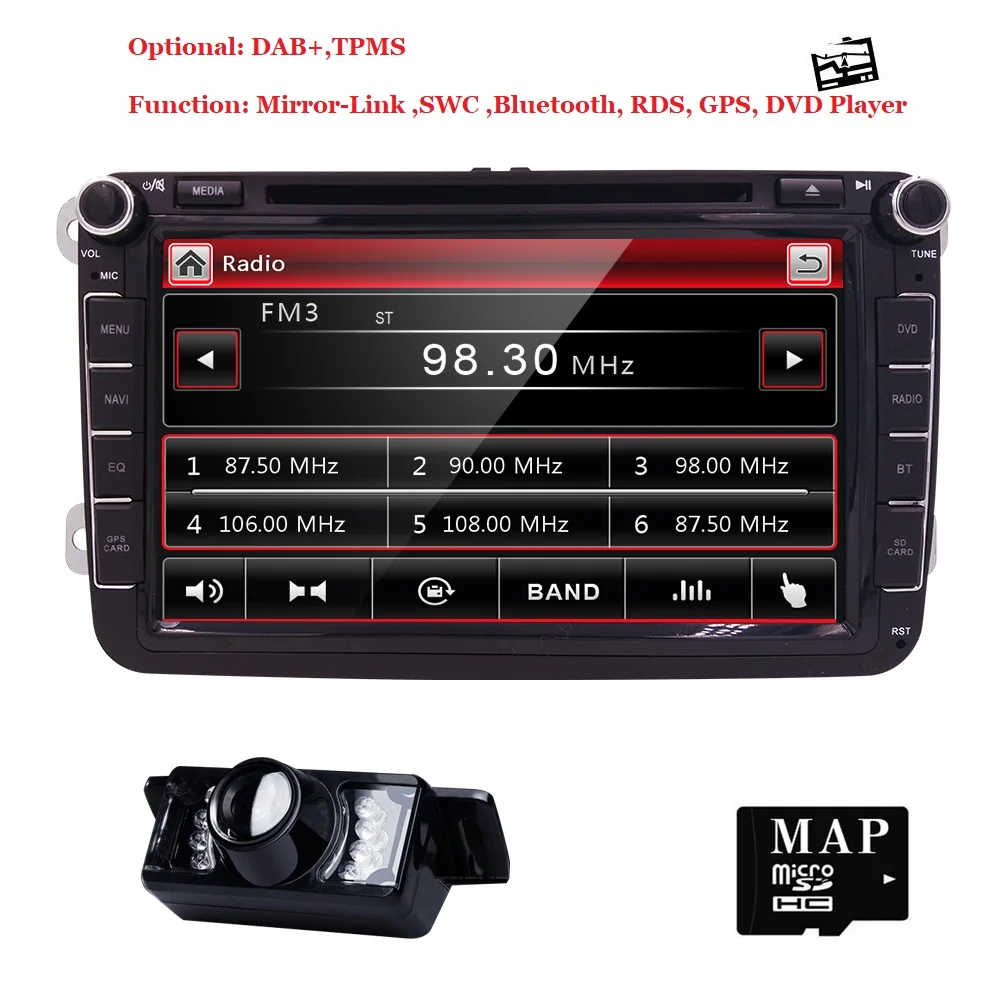 8" 2Din Car DVD Player AutoRadio for VW PASSAT B6 B5 CC SKODA OCTAVIA 2 Golf 5 6 POLO Sharan Caddy Seat T5 JETTA TIGUAN Gps Navi |