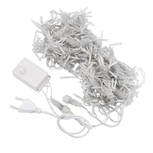 3 м 300 светодиодный Шторы строка светильник гирлянда на открытом воздухе Водонепроницаемый Фея светильник на Рождество, на свадьбу, на день всех влюбленных окно украшение#30