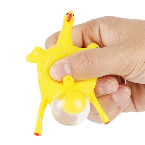 Creative funny vent toy squeeze hen lay egg chicken spoof decompression trick funny toy 7