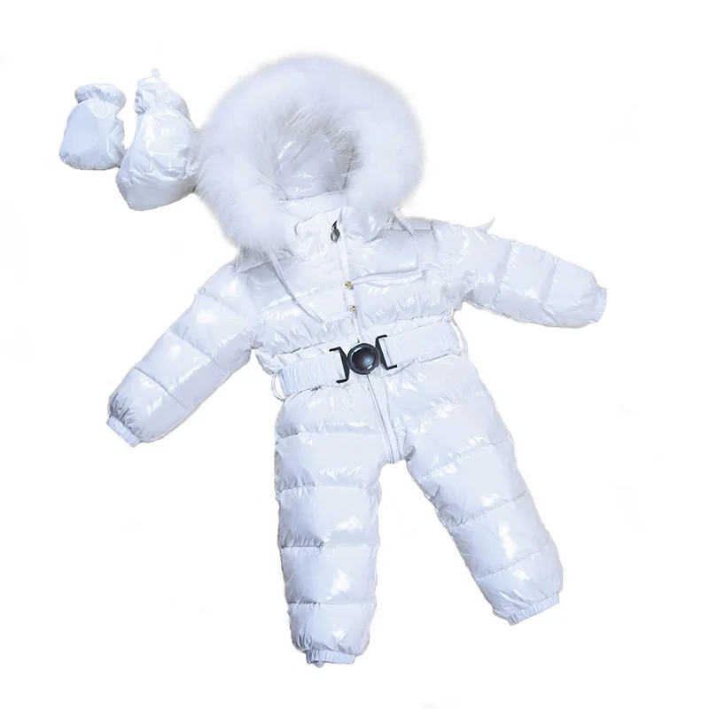 Boys Snowsuit Girls Snowsuit Boys Winter Jumpsuit Baby Winter Romper Kids Windproof Overalls Down Padded For Winter In Russion