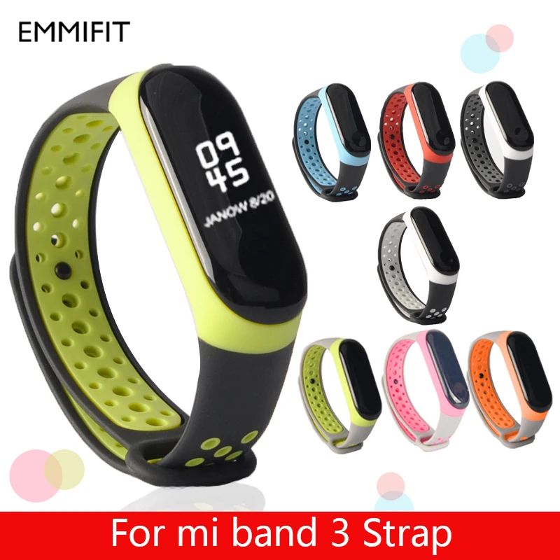 Спортивный ремешок для Xiaomi Mi Band 3 спортивный силиконовый браслет xiaomi mi band смарт