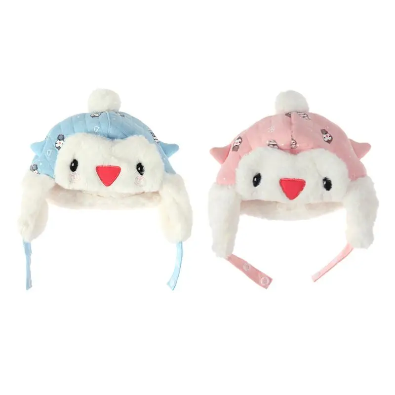 

Newborn Baby Winter Warm Hats Cute Kids Penguin Hat Adorable Baby Earflaps Woolen Fleece Thickening Cap